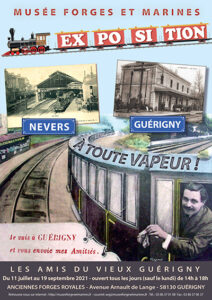 Affiche de l'Exposition 2021 - Nevers – Guérigny à toute vapeur.