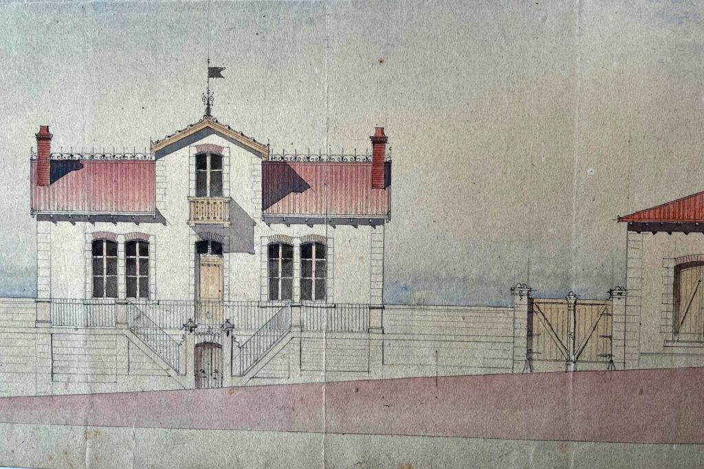 Projet de la Maison Connant de Guérigny par Adolphe Bouveault (© Archives départementales de la Nièvre)