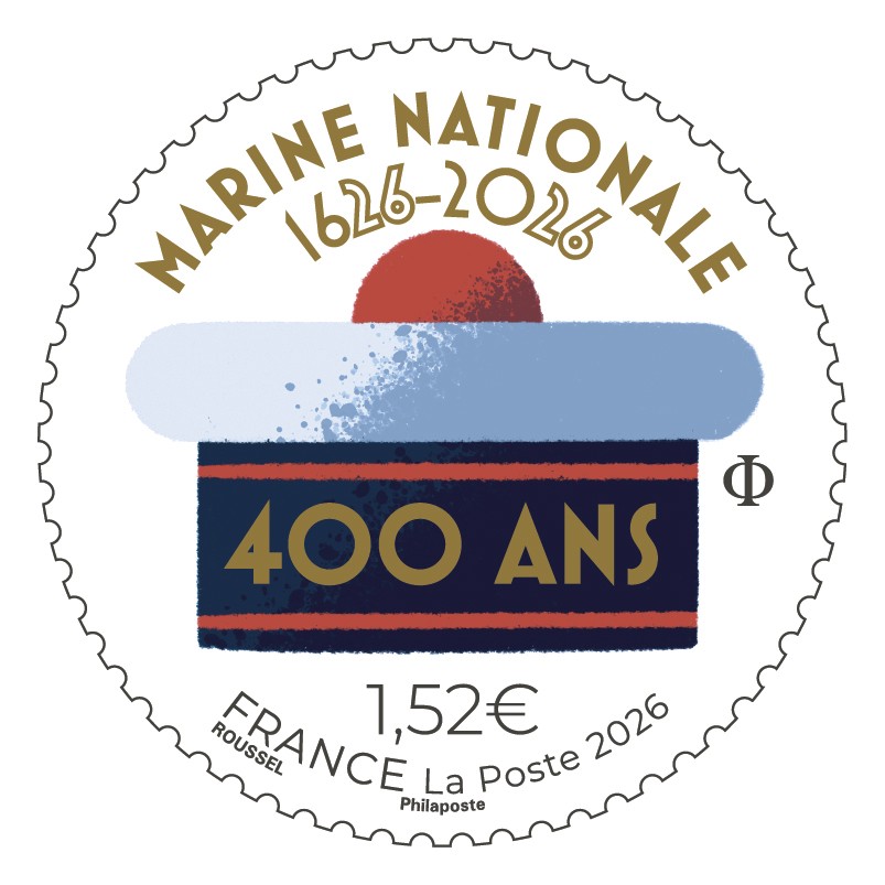Un timbre pour les 400 ans de la Marine nationale